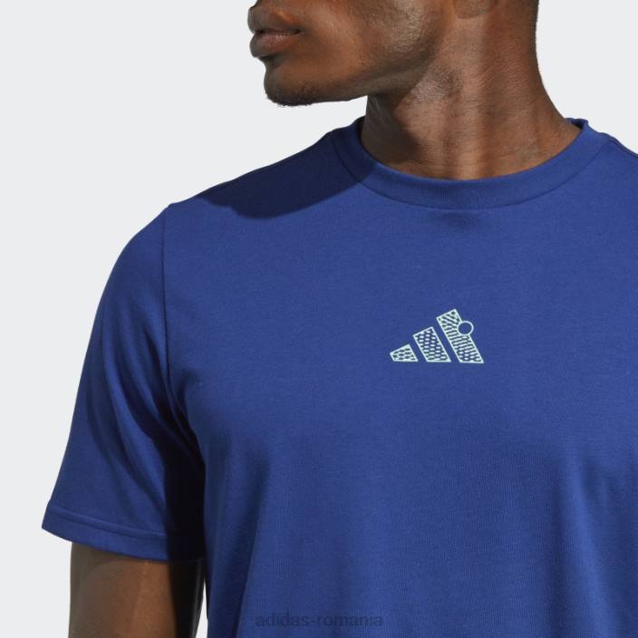 Adidas tricou grafic de tenis victorie albastru bărbați albastru victorie 2JBN14080