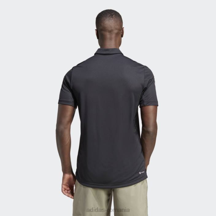 Adidas tricou polo tenis club 3 dungi negru bărbați negru 2JBN14281