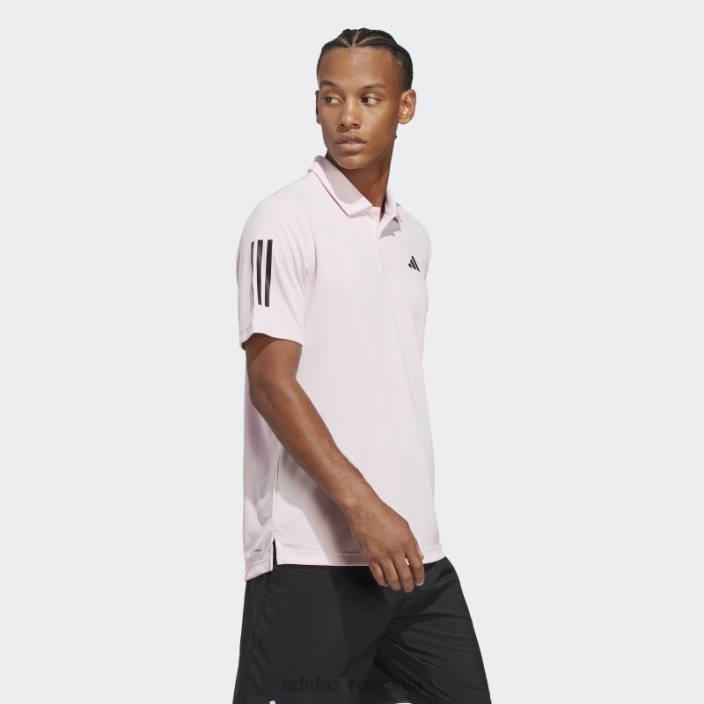 Adidas tricou polo tenis club roz 3 dungi adidas bărbați roz 2JBN6513