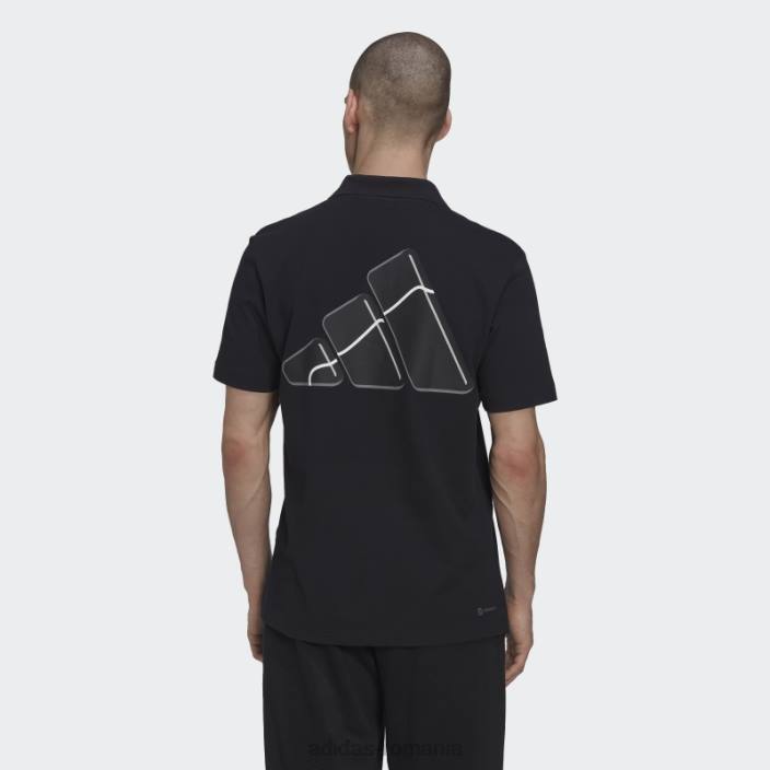 Adidas tricou polo tenis clubhouse 3 bar negru adidas bărbați negru 2JBN15060