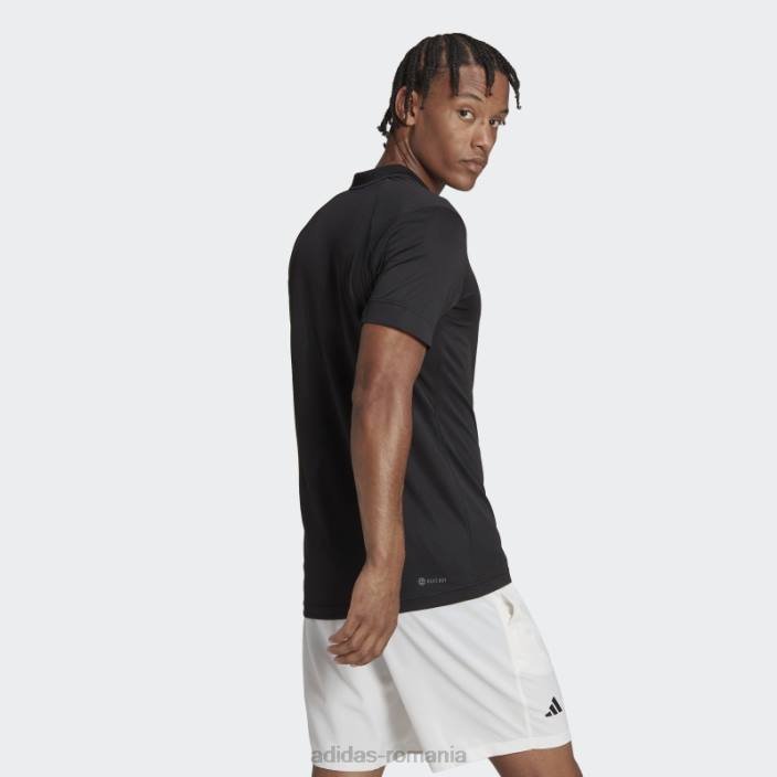Adidas tricou polo tenis freelift negru bărbați negru 2JBN14354