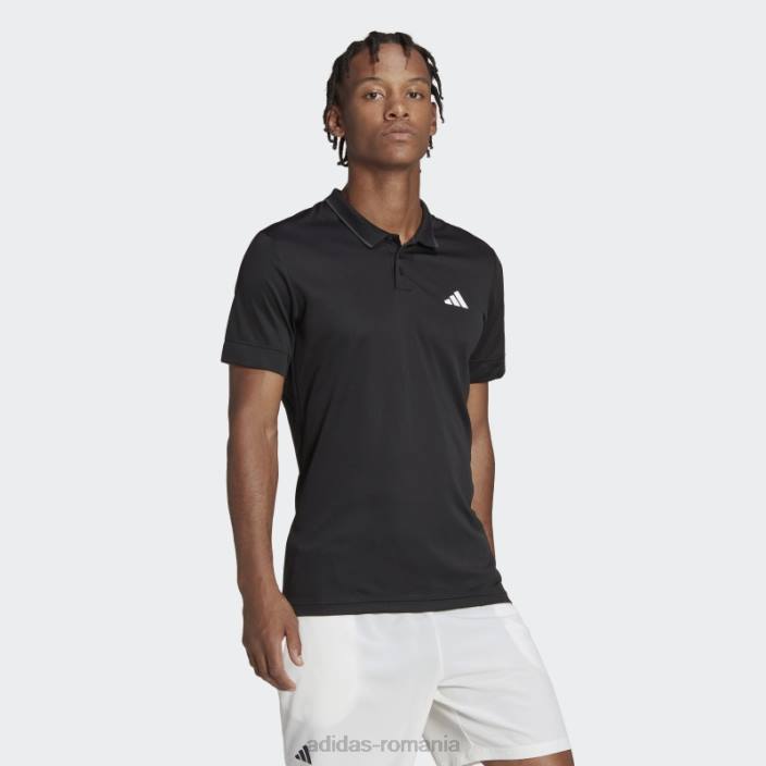 Adidas tricou polo tenis freelift negru bărbați negru 2JBN14354