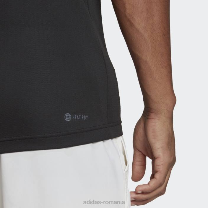 Adidas tricou polo tenis freelift negru bărbați negru 2JBN14354