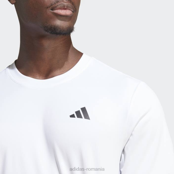 Adidas tricou tenis club 3 dungi alb bărbați alb 2JBN13922