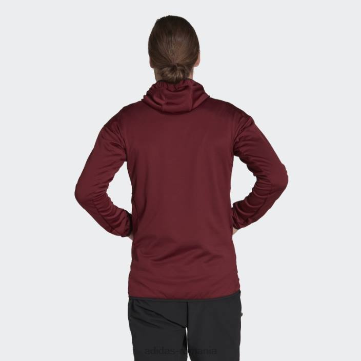 Adidas geacă de drumeție roșie terrex tech flooce light cu glugă bărbați roșu/negru 2JBN14645