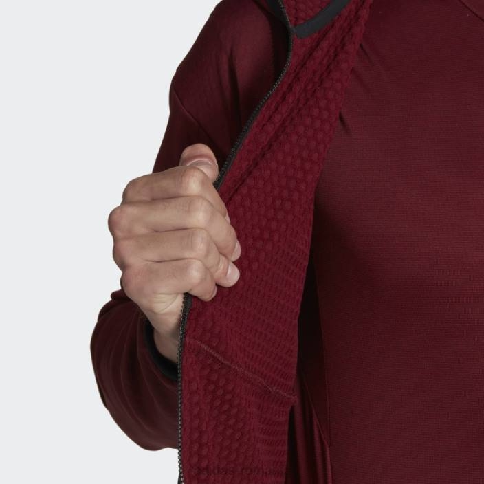 Adidas geacă de drumeție roșie terrex tech flooce light cu glugă bărbați roșu/negru 2JBN14645
