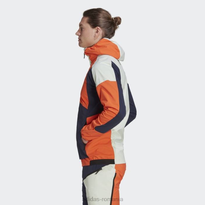 Adidas geacă de schi turing terrex skyclimb gore soft shell portocaliu bărbați portocaliu/verde/cerneală 2JBN14041