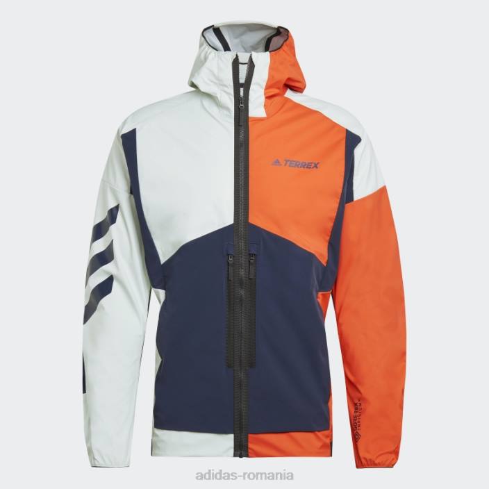 Adidas geacă de schi turing terrex skyclimb gore soft shell portocaliu bărbați portocaliu/verde/cerneală 2JBN14041