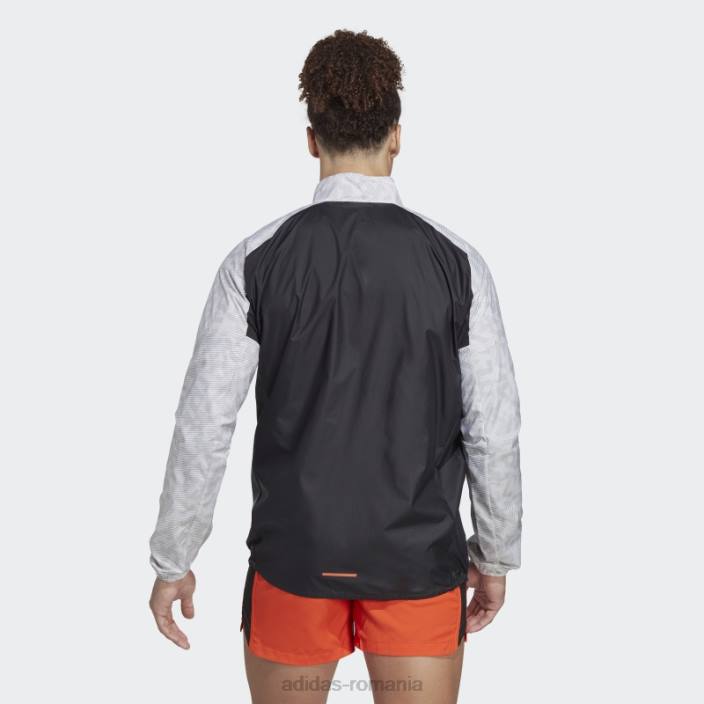 Adidas geacă de vânt terrex trail running albă bărbați alb/gri 2JBN5996
