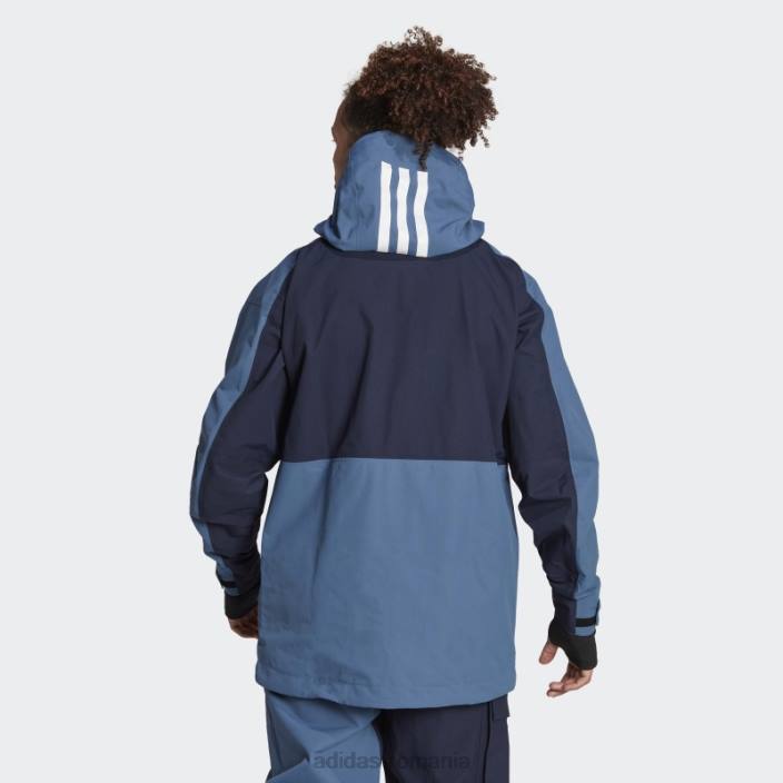 Adidas geacă de zăpadă post-consum terrex 3 straturi oțel adidas bărbați oțel/cerneală 2JBN13734