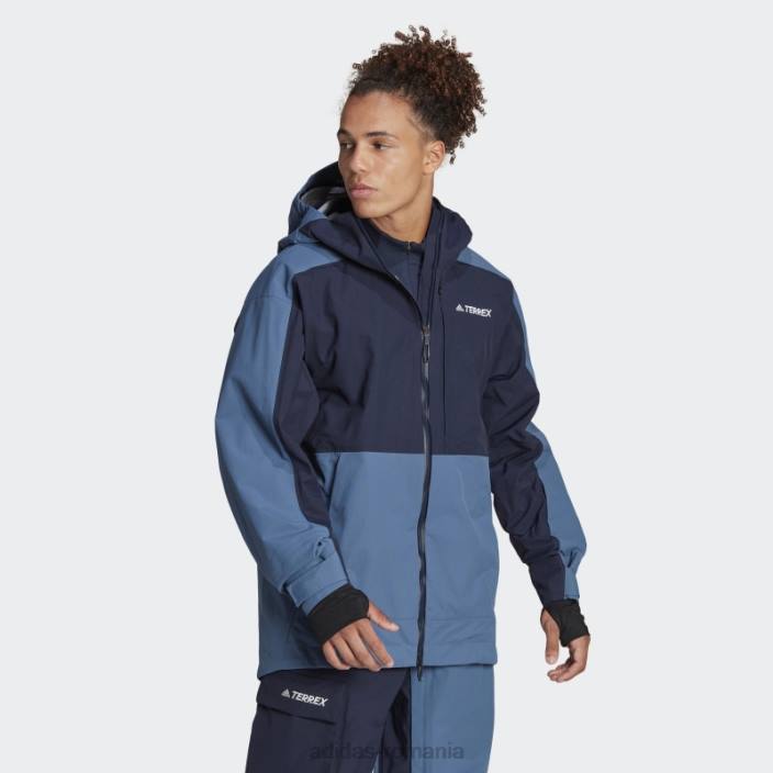 Adidas geacă de zăpadă post-consum terrex 3 straturi oțel adidas bărbați oțel/cerneală 2JBN13734