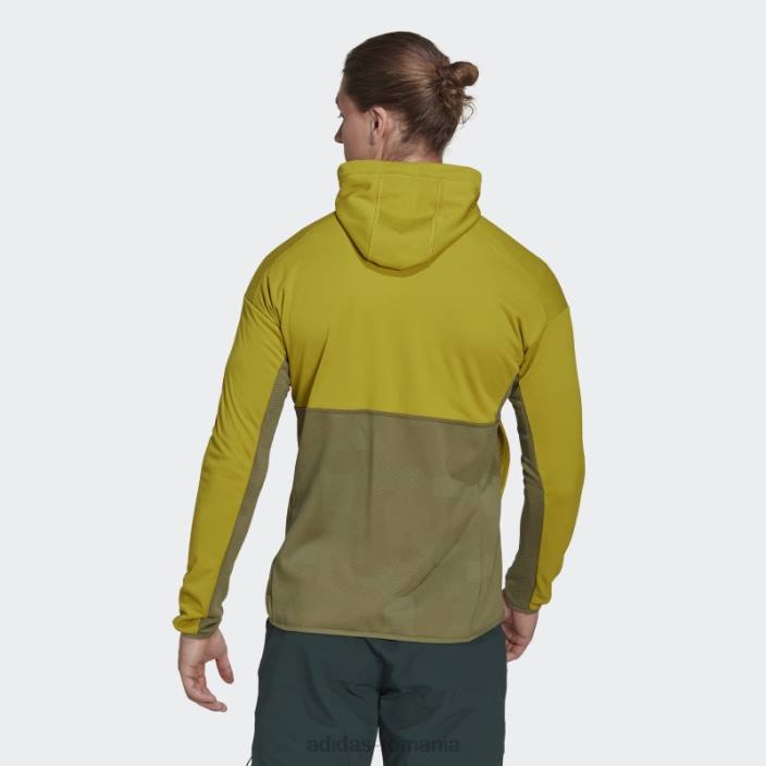 Adidas geacă fleece cu glugă terrex zupahike olive bărbați măsline 2JBN14827