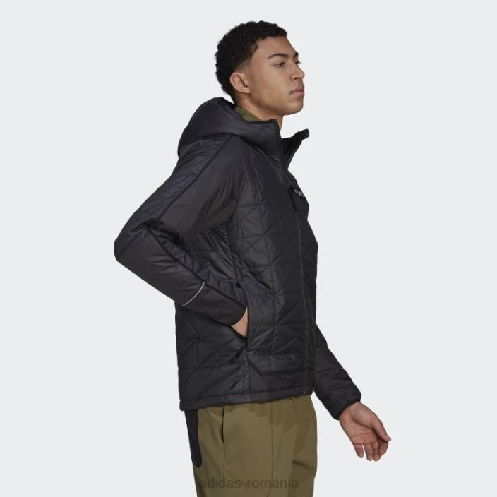 Adidas geacă neagră cu glugă izolată terrex multi bărbați negru 2JBN14087