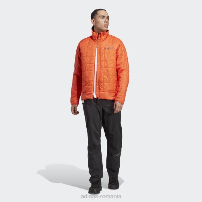 Adidas geacă termoizolată multisintetică terrex portocaliu bărbați portocale 2JBN6481