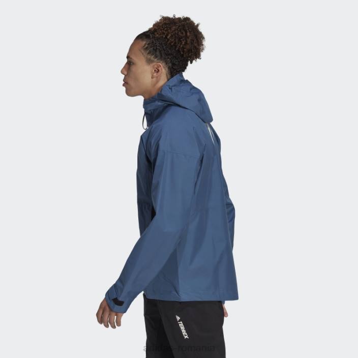 Adidas geaca de ploaie steel terrex gore-tex paclite bărbați oţel 2JBN14758