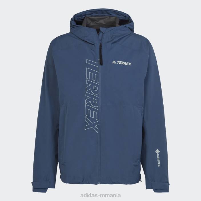 Adidas geaca de ploaie steel terrex gore-tex paclite bărbați oţel 2JBN14758