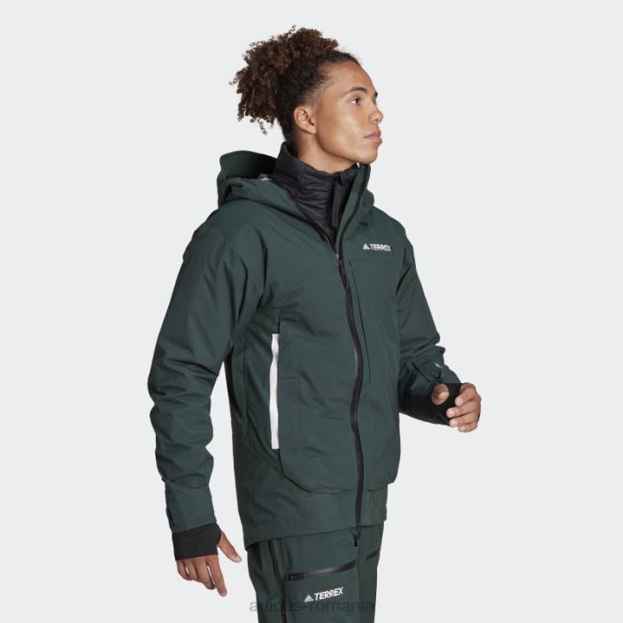 Adidas geaca de zapada terrex myshelter 3 straturi gore tex verde bărbați verde 2JBN14929