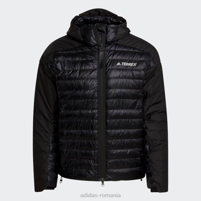 Adidas geaca terrex myshelter puf cu gluga neagra bărbați negru 2JBN14840