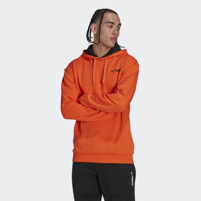 Adidas hanorac portocaliu cu logo terrex grafic bărbați portocale 2JBN13805