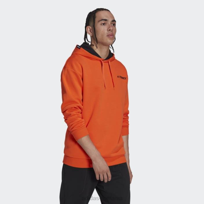 Adidas hanorac portocaliu cu logo terrex grafic bărbați portocale 2JBN13805