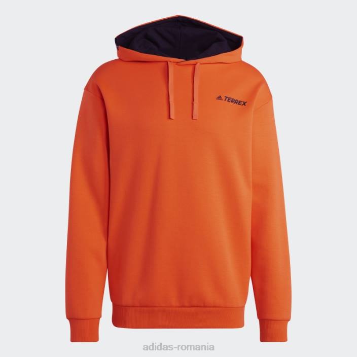 Adidas hanorac portocaliu cu logo terrex grafic bărbați portocale 2JBN13805