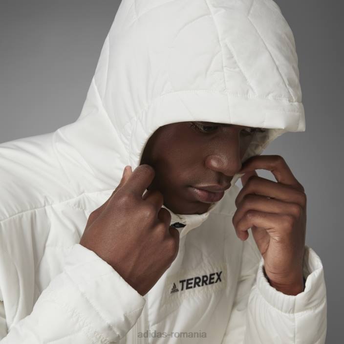 Adidas jachetă căptușită cu glugă terrex myshelter primaloft nevopsită la cald bărbați nevopsit 2JBN14992