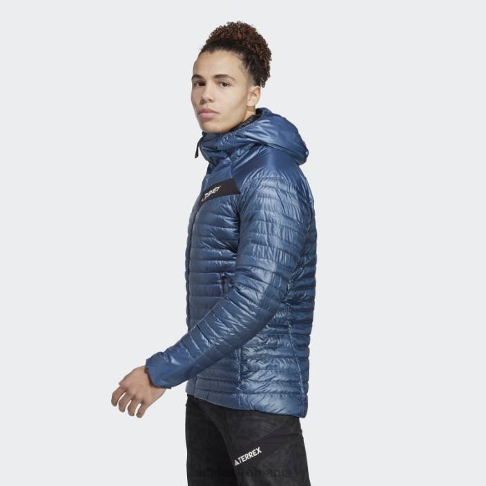 Adidas jachetă cu glugă cu puf techrock pe tot parcursul anului, oțel bărbați oţel 2JBN13747