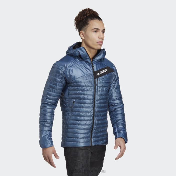 Adidas jachetă cu glugă cu puf techrock pe tot parcursul anului, oțel bărbați oţel 2JBN13747