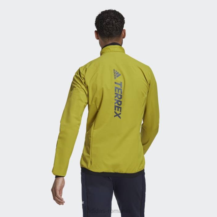 Adidas jachetă de izolație hibridă olive terrex primaloft bărbați măsline 2JBN14957