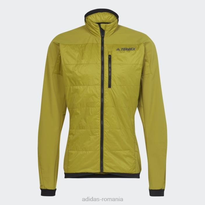 Adidas jachetă de izolație hibridă olive terrex primaloft bărbați măsline 2JBN14957