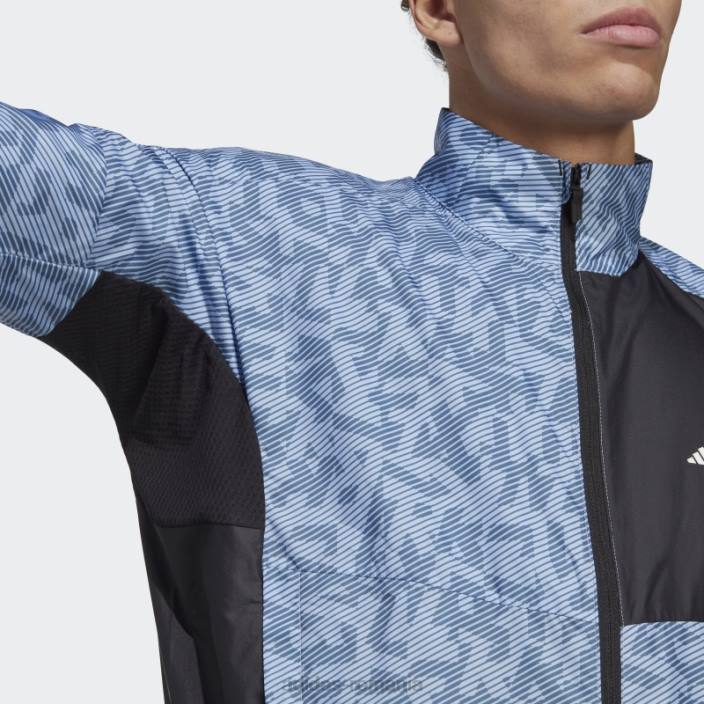 Adidas jachetă de vânt terrex trail running albastru alba adidas bărbați albastru zori/oțel 2JBN15228