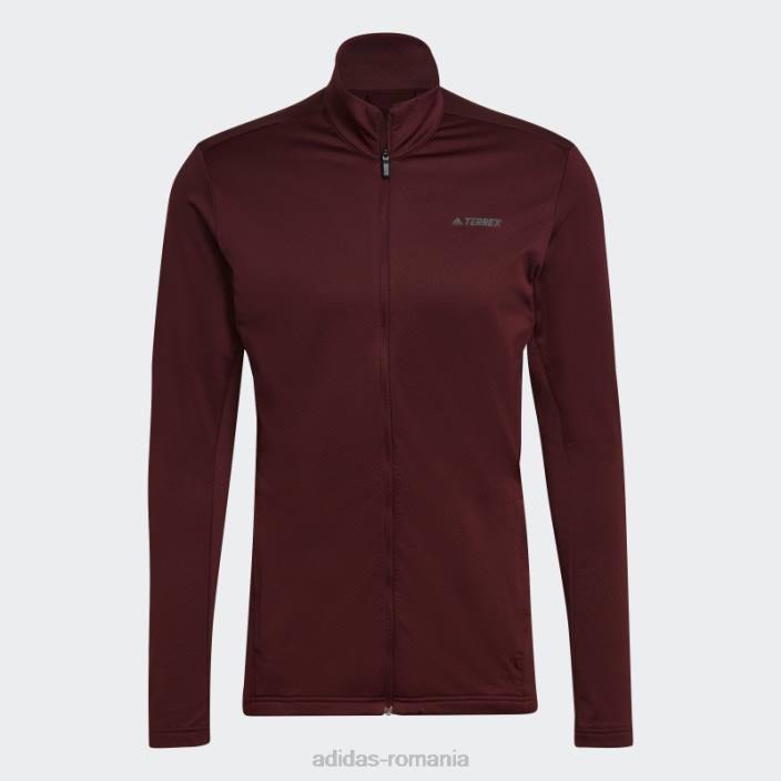 Adidas jachetă fleece cu fermoar complet roșu terrex multi primegreen bărbați roșu 2JBN14849