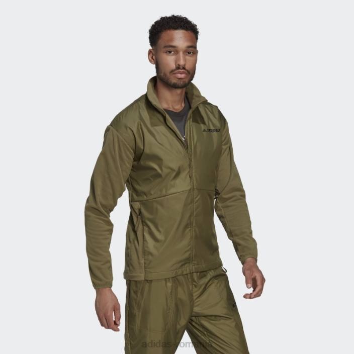 Adidas jachetă fleece multi primegreen de vânt olive bărbați măsline 2JBN14954
