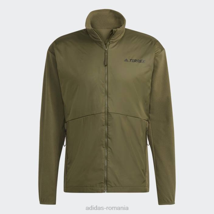 Adidas jachetă fleece multi primegreen de vânt olive bărbați măsline 2JBN14954