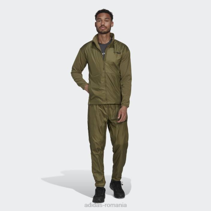 Adidas jachetă fleece multi primegreen de vânt olive bărbați măsline 2JBN14954