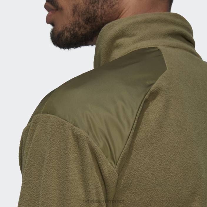 Adidas jachetă fleece multi primegreen de vânt olive bărbați măsline 2JBN14954