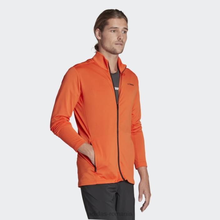 Adidas jachetă fleece orange terrex multi primegreen cu fermoar complet adidas bărbați portocale 2JBN14805