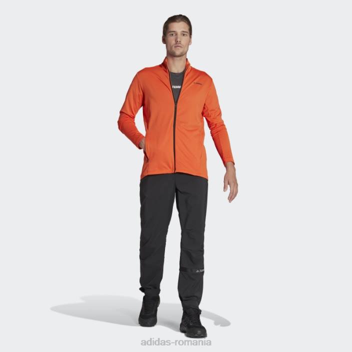 Adidas jachetă fleece orange terrex multi primegreen cu fermoar complet adidas bărbați portocale 2JBN14805