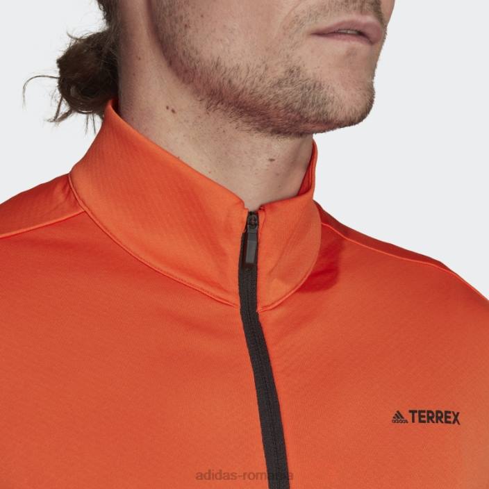 Adidas jachetă fleece orange terrex multi primegreen cu fermoar complet adidas bărbați portocale 2JBN14805