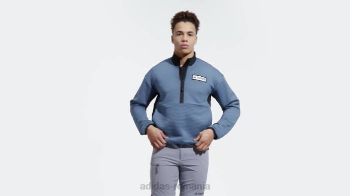 Adidas jachetă fleece terrex utilitas cu fermoar 1/2 bărbați oţel 2JBN13757