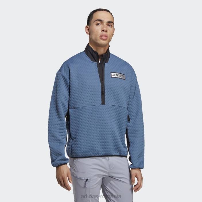 Adidas jachetă fleece terrex utilitas cu fermoar 1/2 bărbați oţel 2JBN13757