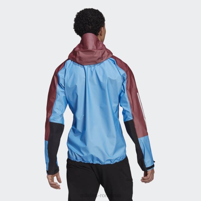 Adidas jachetă gore-tex light blue techrock șoc bărbați soc albastru/rosu 2JBN7529