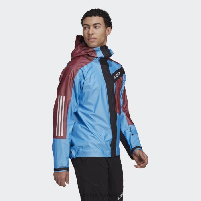 Adidas jachetă gore-tex light blue techrock șoc bărbați soc albastru/rosu 2JBN7529