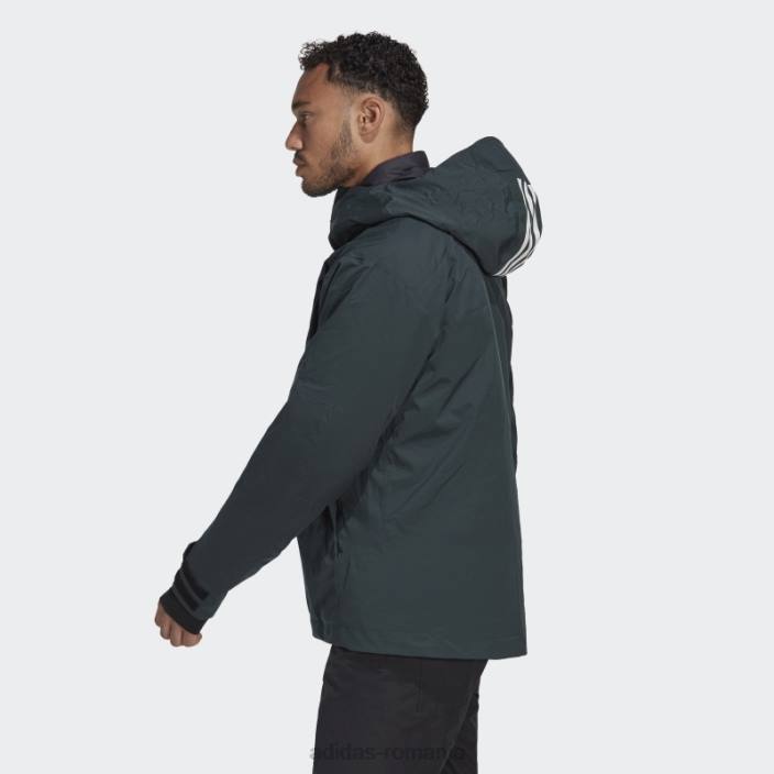 Adidas jachetă resort trei în unu verde bărbați verde/multi/negru 2JBN15049
