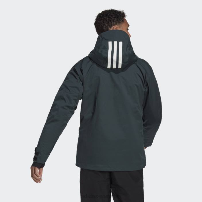 Adidas jachetă resort trei în unu verde bărbați verde/multi/negru 2JBN15049