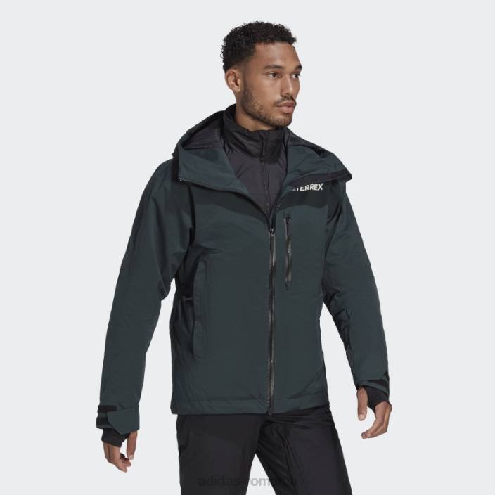Adidas jachetă resort trei în unu verde bărbați verde/multi/negru 2JBN15049