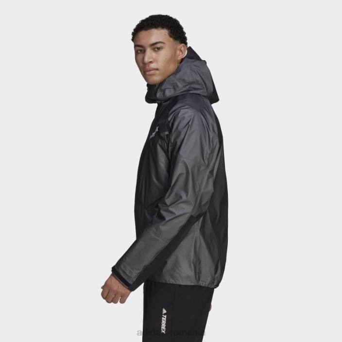 Adidas jachetă techrock light gore-tex neagră bărbați negru 2JBN13525
