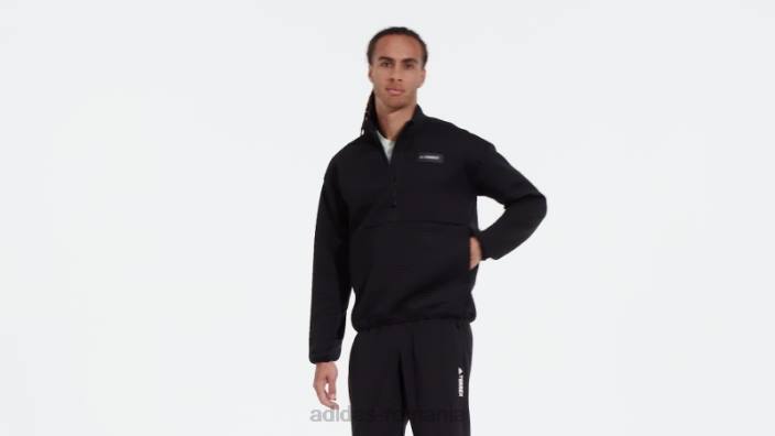 Adidas lână neagră Terrex Hike cu jumătate de fermoar bărbați negru 2JBN14752
