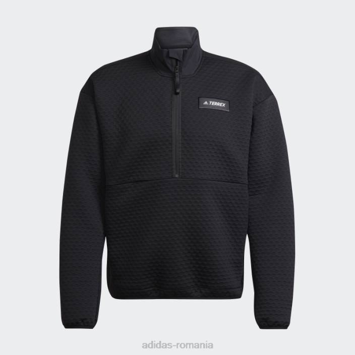 Adidas lână neagră Terrex Hike cu jumătate de fermoar bărbați negru 2JBN14752