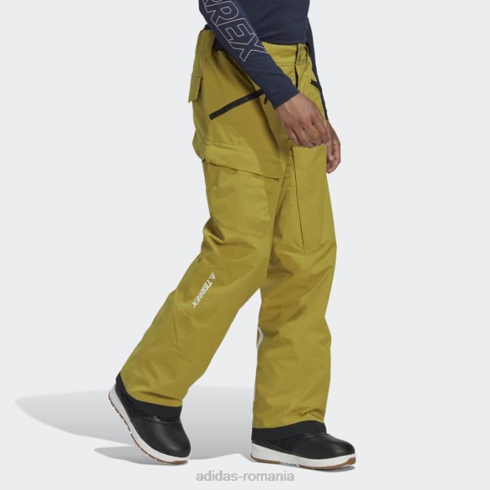 Adidas olive terrex resort pantaloni de trening izolat cu doua straturi pentru zapada bărbați măsline 2JBN14147